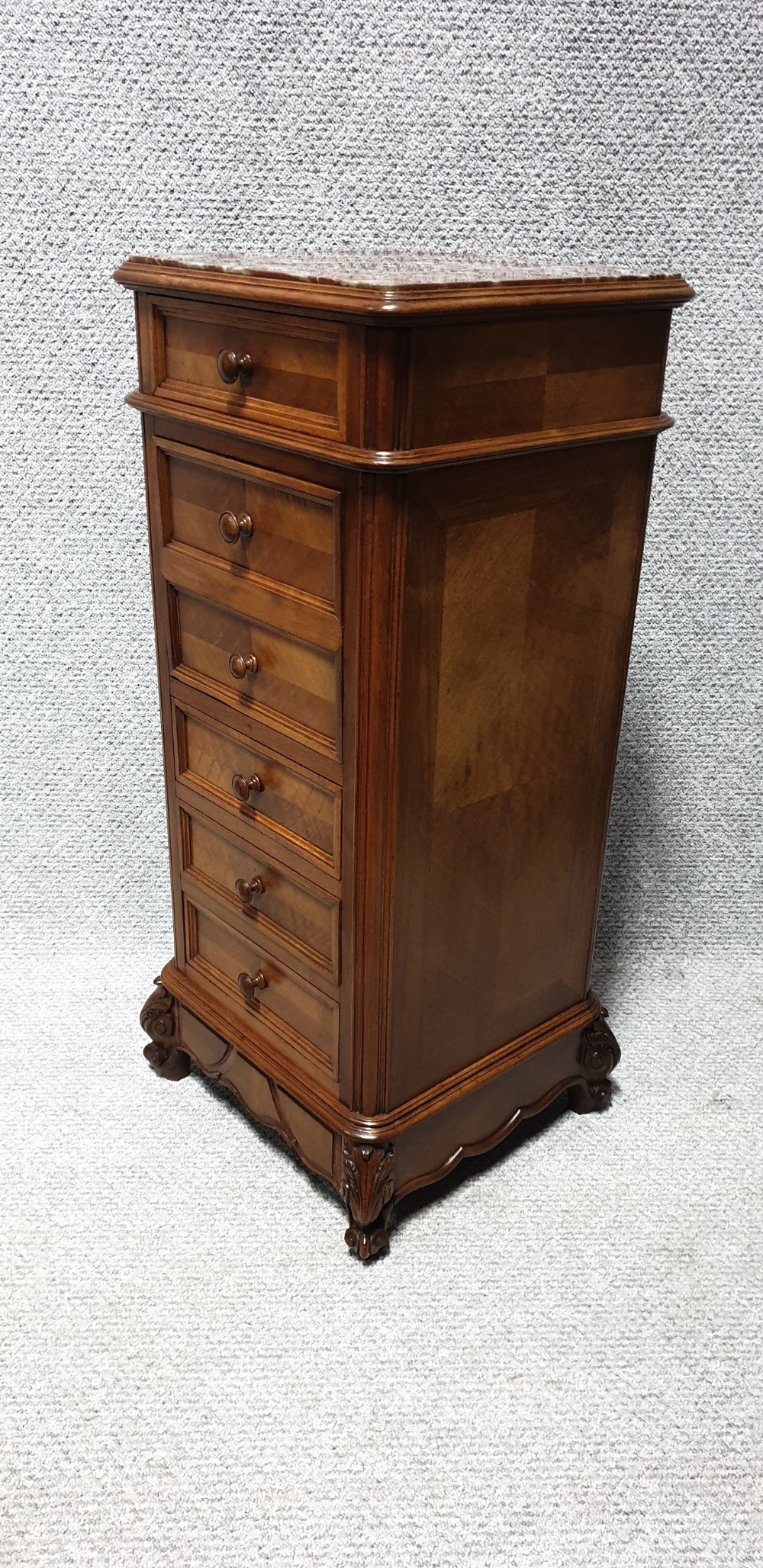 Tall French Walnut Chest of Drawers  View VI