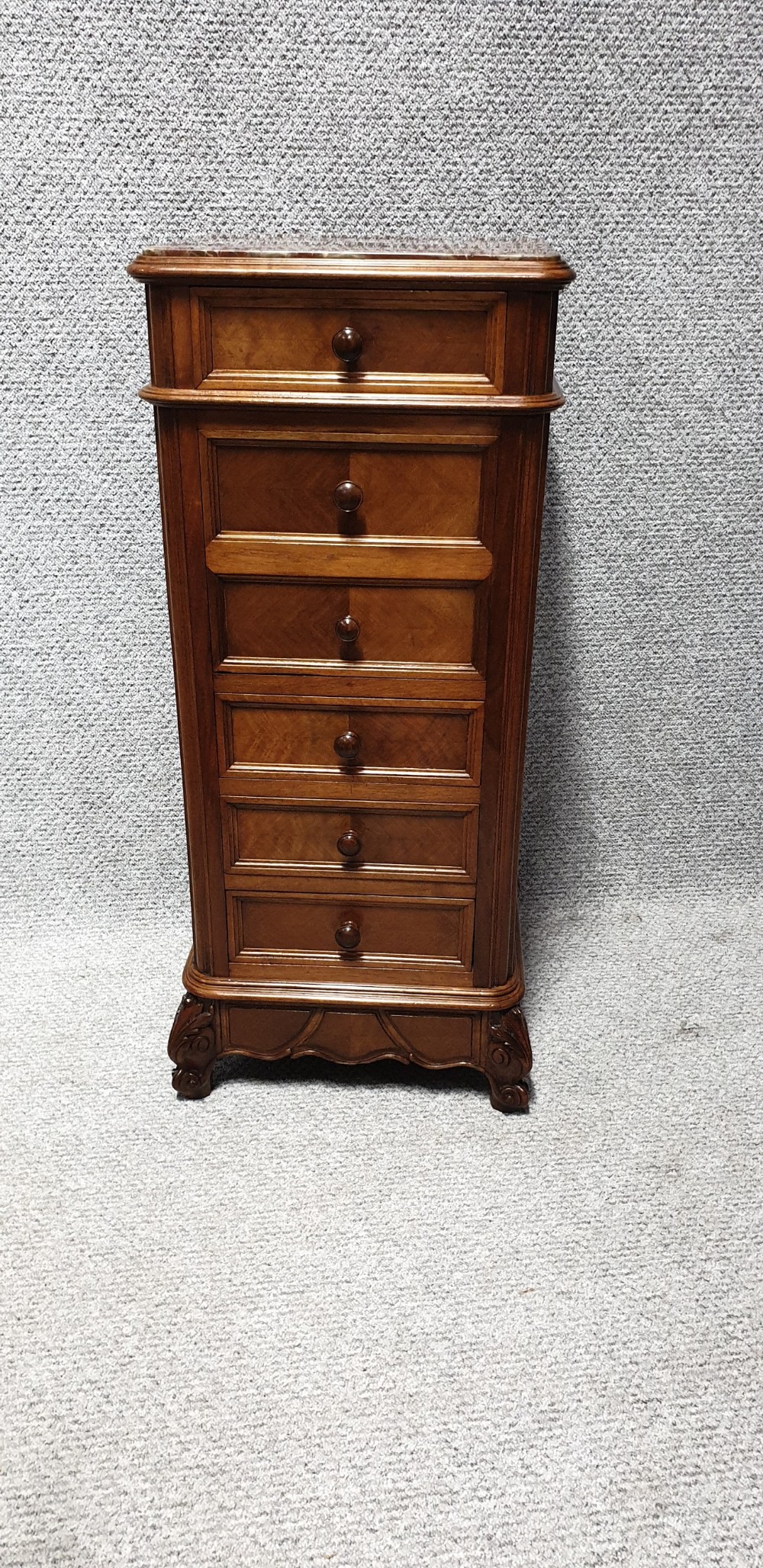 Tall French Walnut Chest of Drawers  View IX