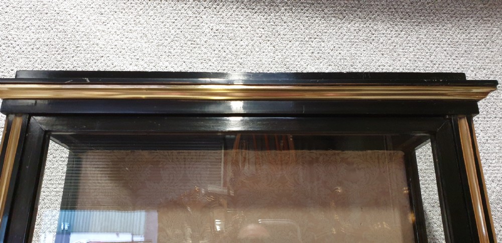 French Ebony and Brass Inlaid Display Cabinet View VII