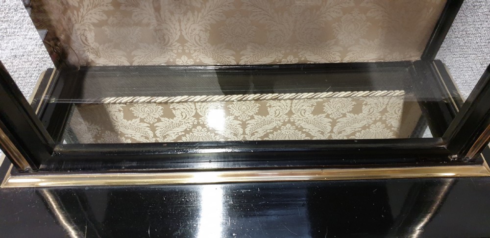 French Ebony and Brass Inlaid Display Cabinet View VIII