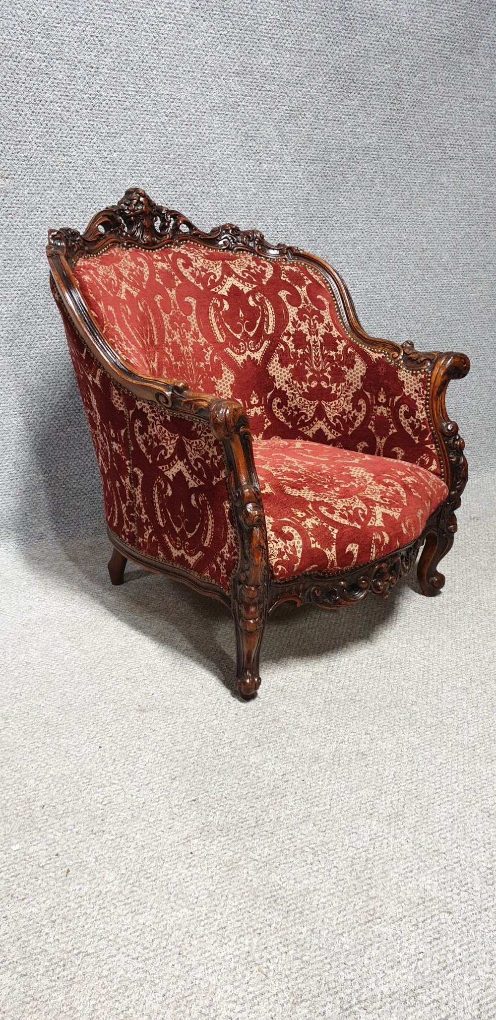 Superb Carved Armchair View IV
