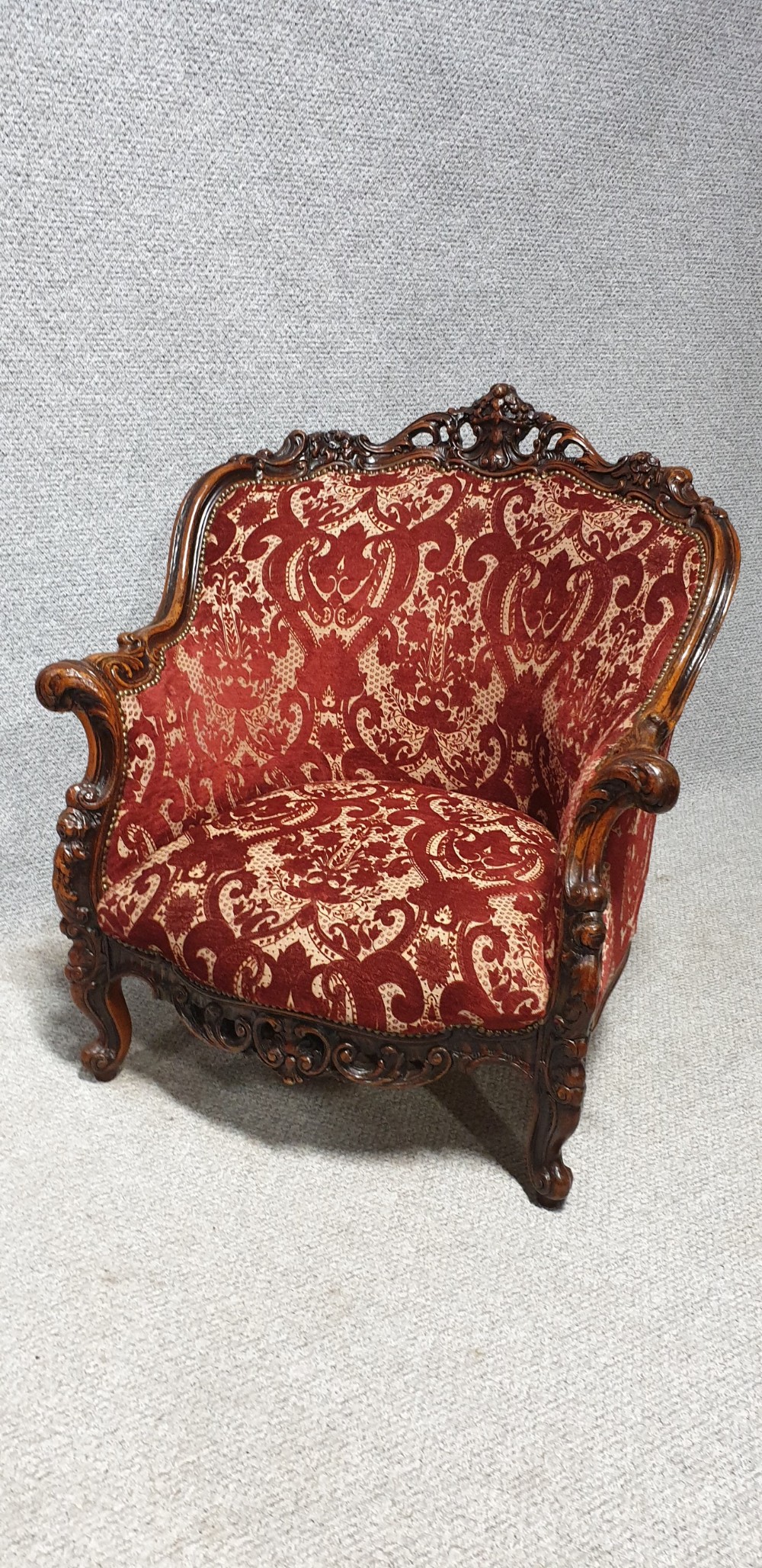 Superb Carved Armchair View VIII