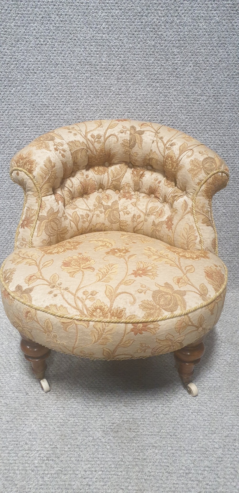Pretty Victorian Walnut Tub Chair View V