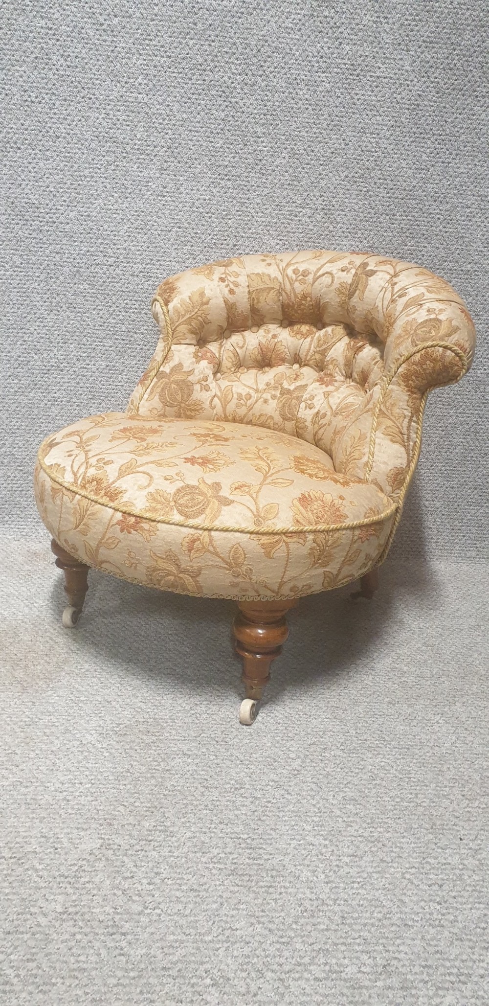 Pretty Victorian Walnut Tub Chair View VII