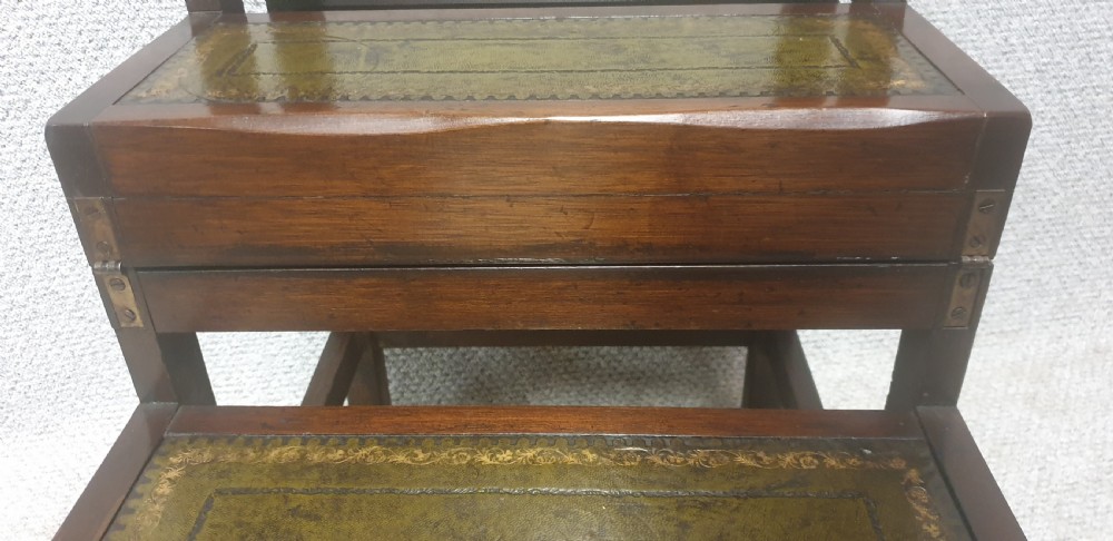 Set Adjustable Mahogany Library Steps View X