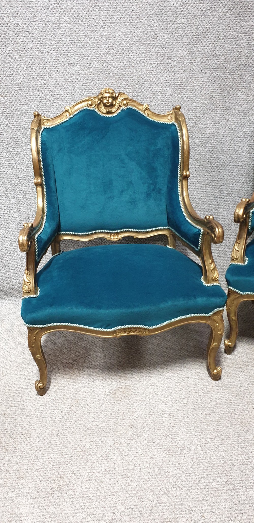 Pair French Armchairs Fauteuils  View XII