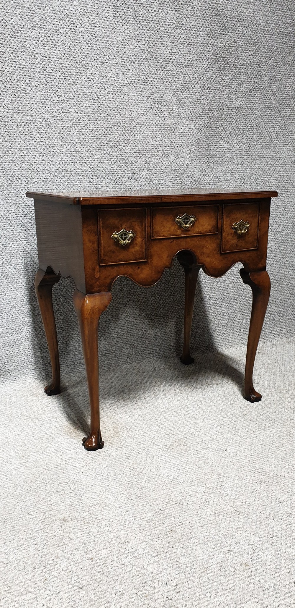 Burr Walnut Lowboy   View II