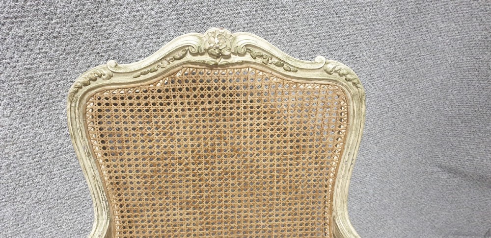 Pair Painted Bergere Armchairs View VII