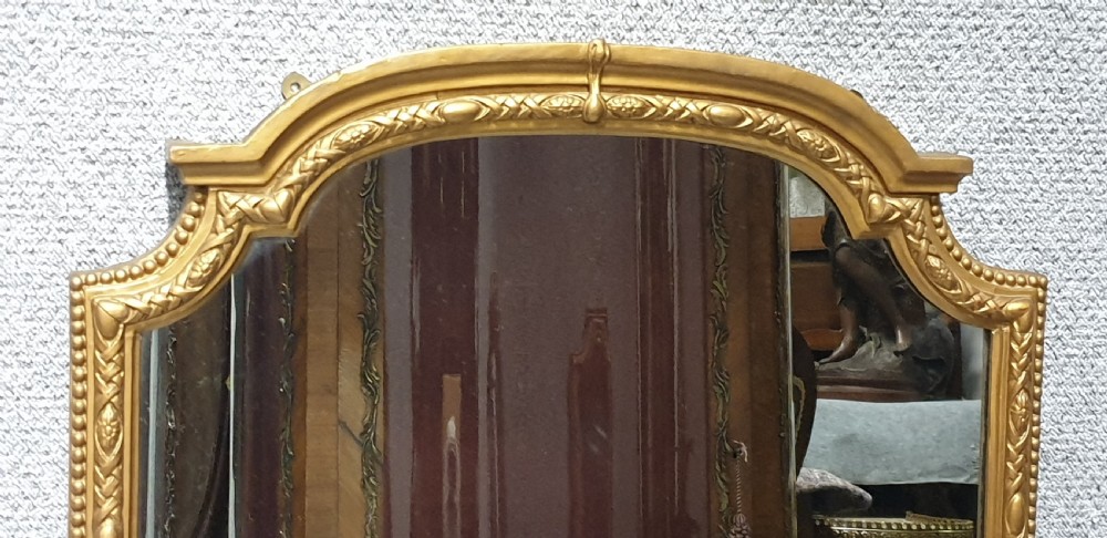 Good English Gilt Arched Top Mirror View V