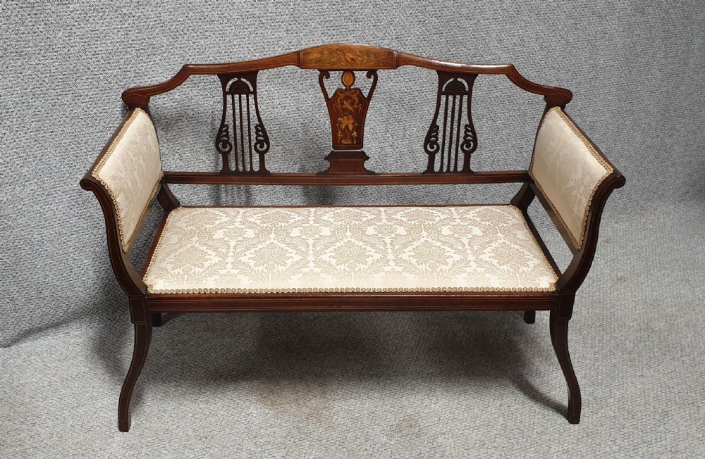 Inlaid Mahogany Window seat View II
