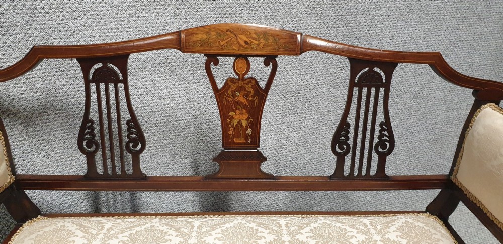 Inlaid Mahogany Window seat View III