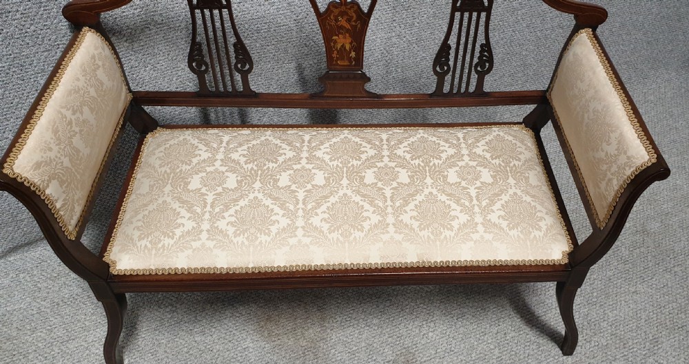 Inlaid Mahogany Window seat View IV