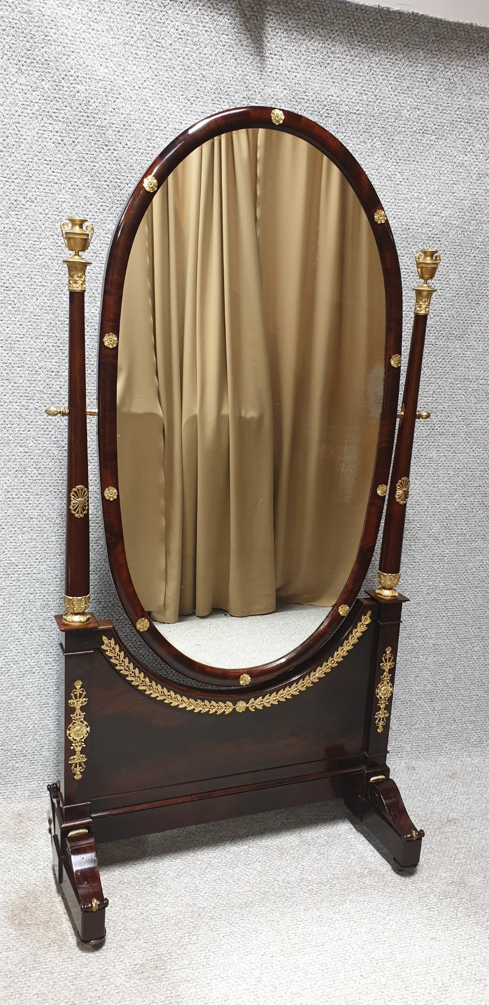 Exhibition Quality Empire Cheval Mirror