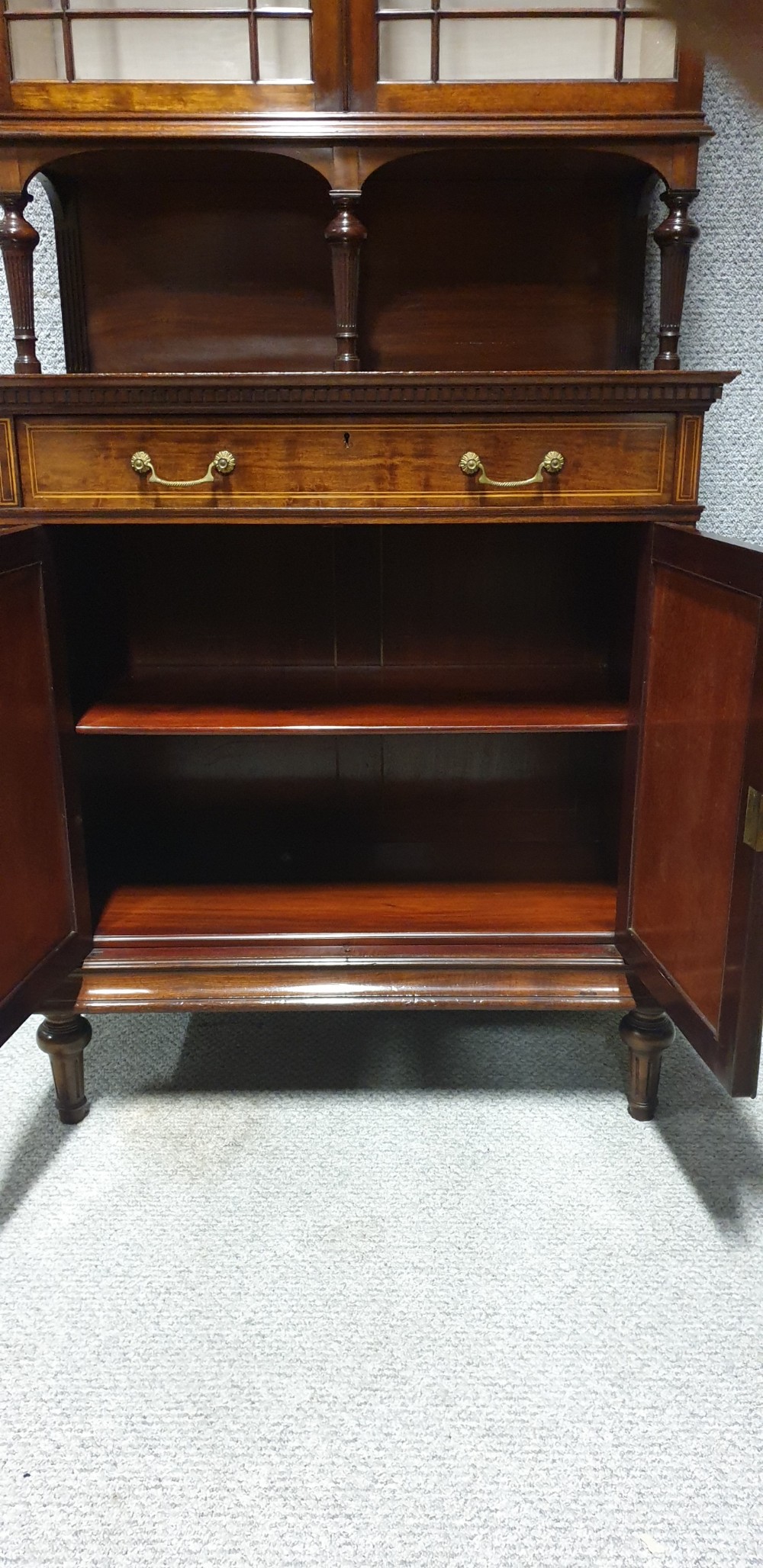 Very Nice Inlaid Mahogany Cabinet View VII
