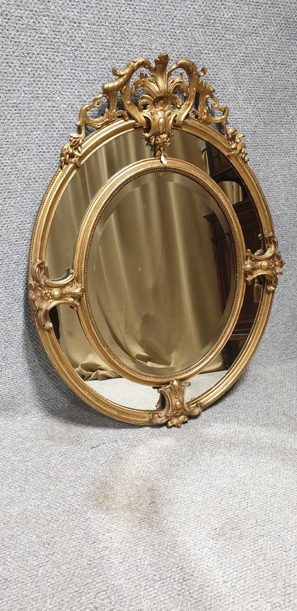 Large Victorian Marginal Gilt Mirror