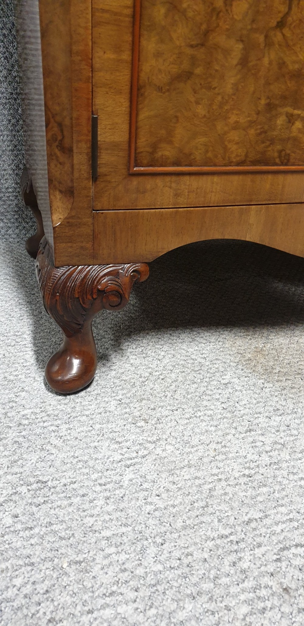 Burr Walnut Side Cabinet View VI