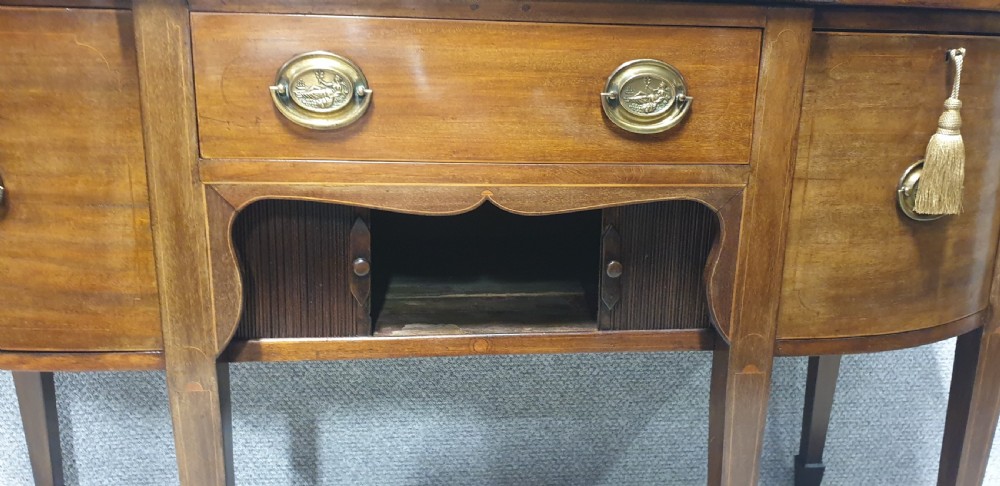 Georgian Mahogany Bowed Sideboard  View III