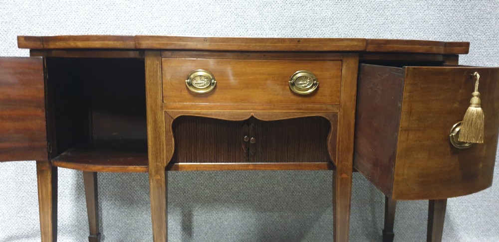 Georgian Mahogany Bowed Sideboard  View X