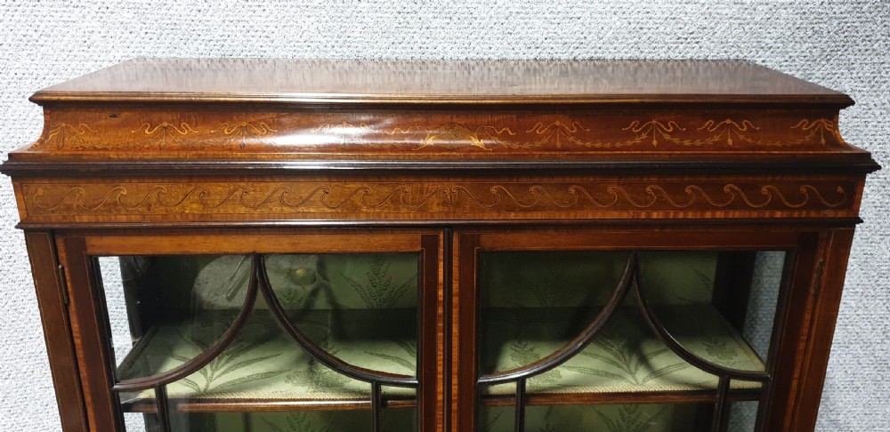 Very Nice Edwardian Mahogany Display Cabinet  View II