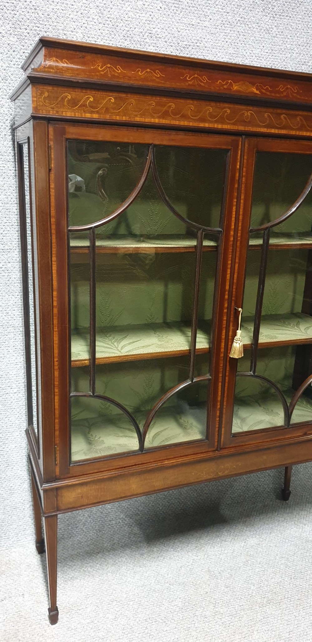 Very Nice Edwardian Mahogany Display Cabinet  View V