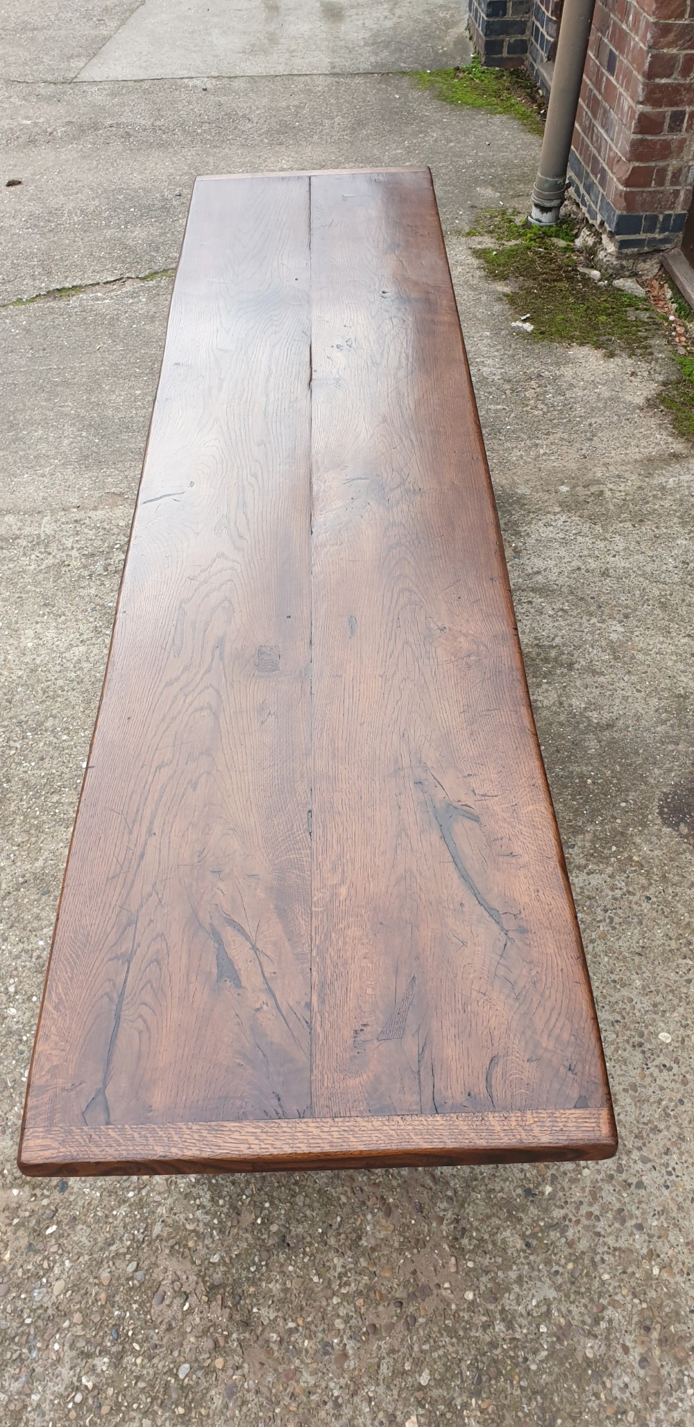 Outstanding C17th Oak  Refrectory Table View IV