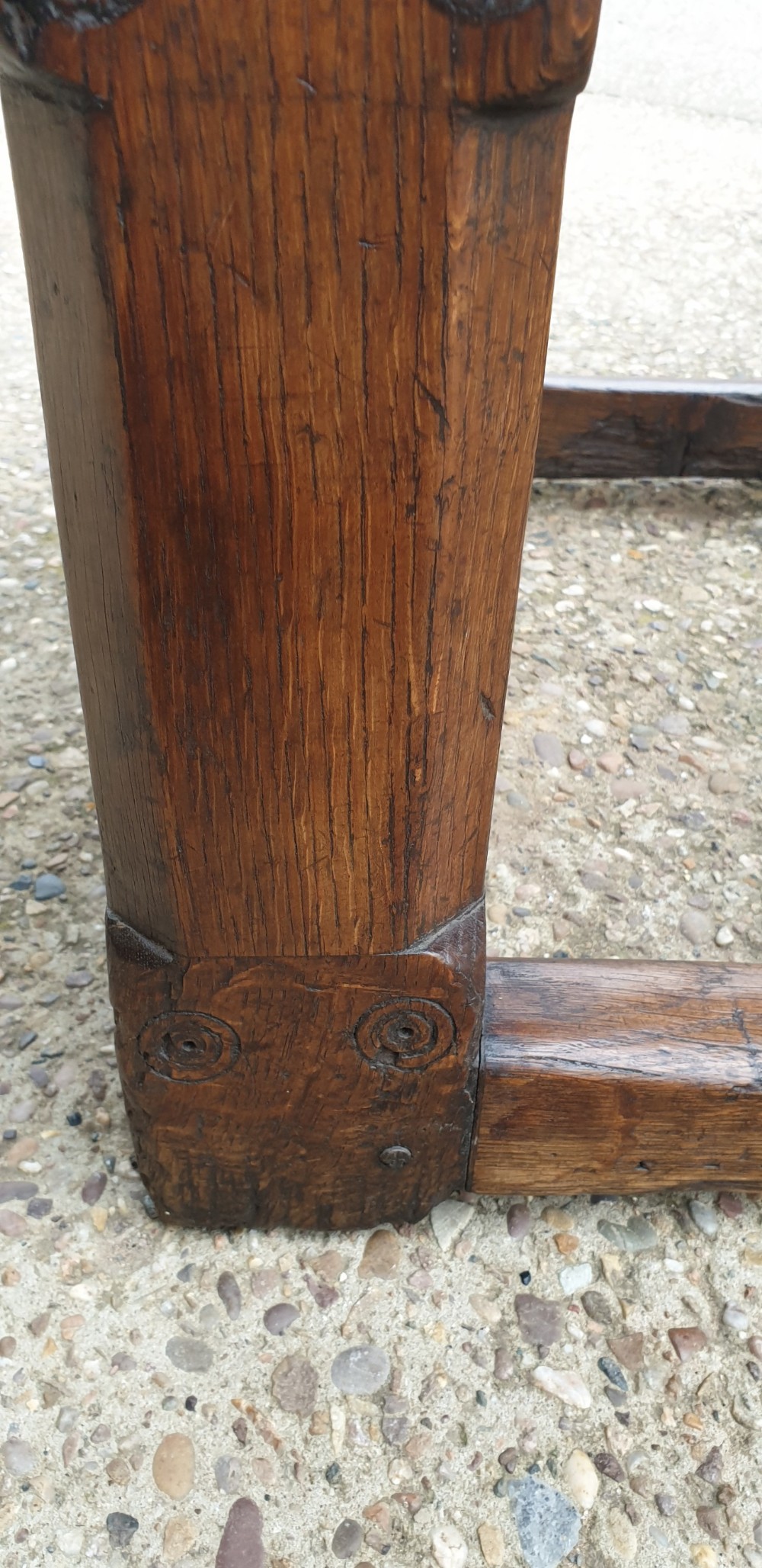 Outstanding C17th Oak  Refrectory Table View VII