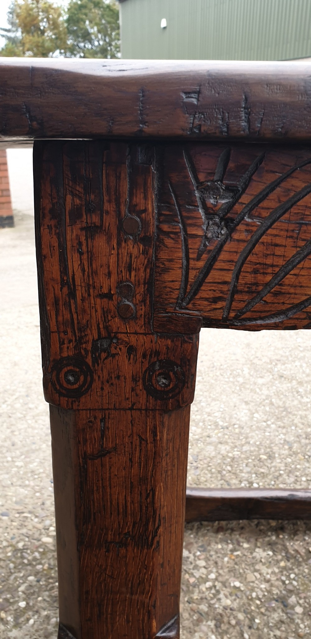 Outstanding C17th Oak  Refrectory Table View VIII