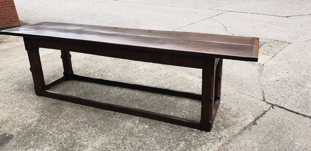 Outstanding C17th Oak  Refrectory Table View XIII