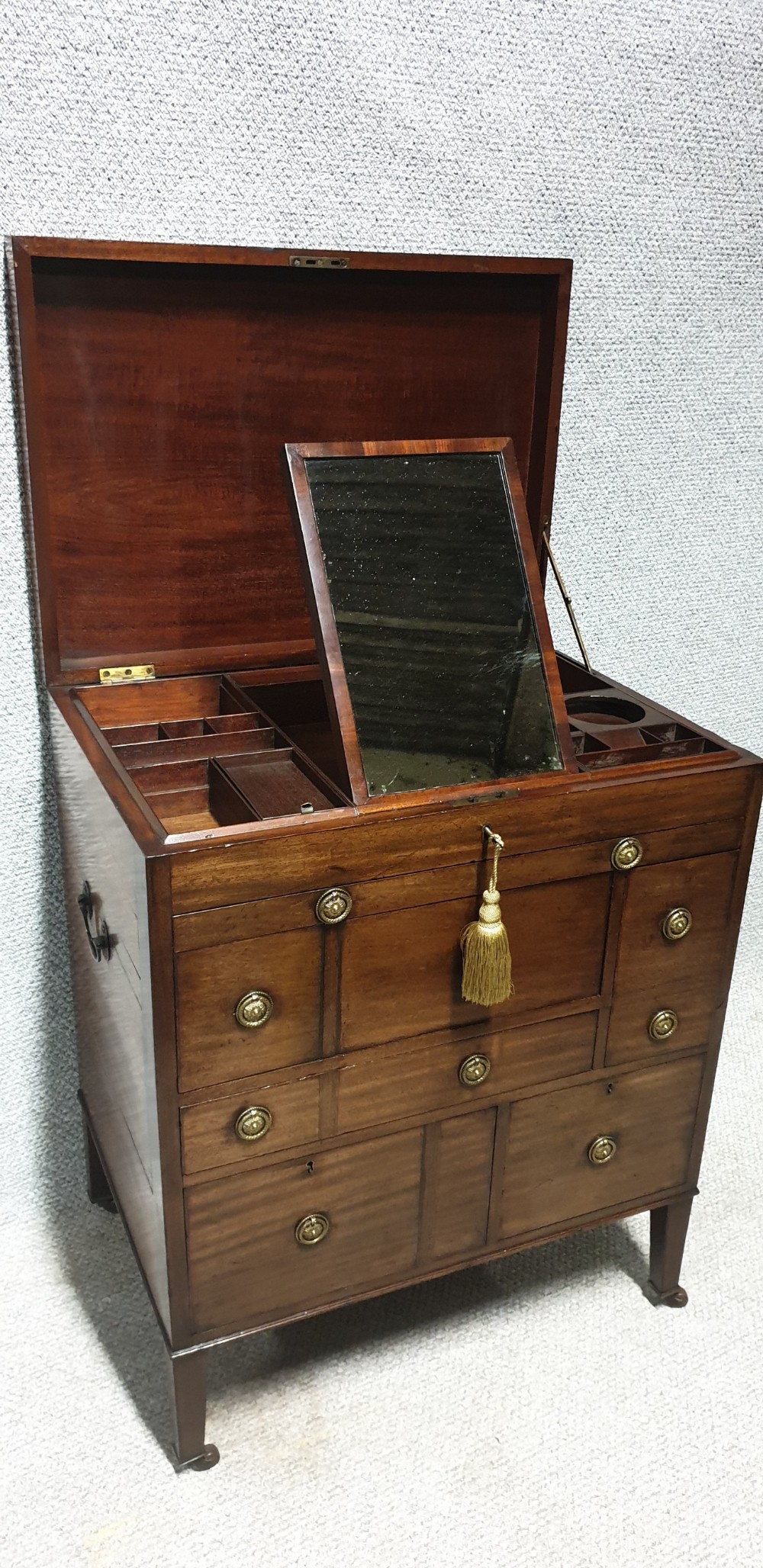 Georgian Mahogany Gentlemen's Dressing Chest View II