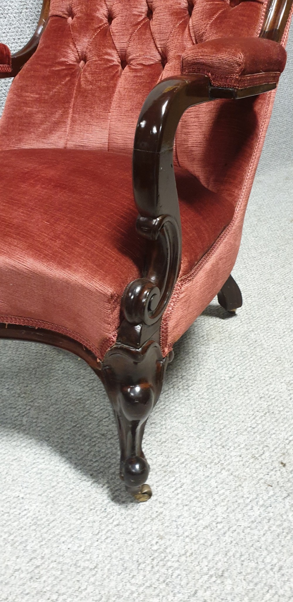 Early Victorian Spoon Backed Armchair  View IV