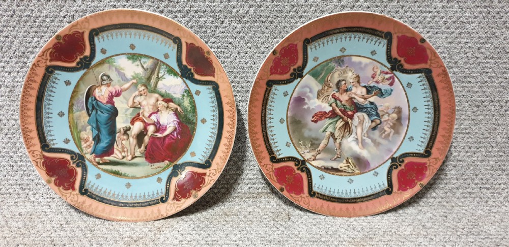 Pair Vienna Porcelain Chargers