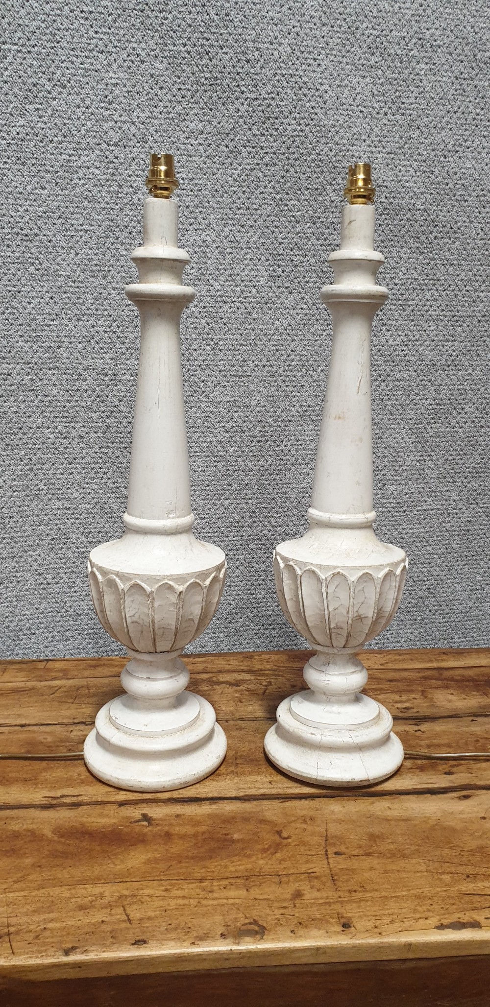 Pair Of French Painted Lamps View IV