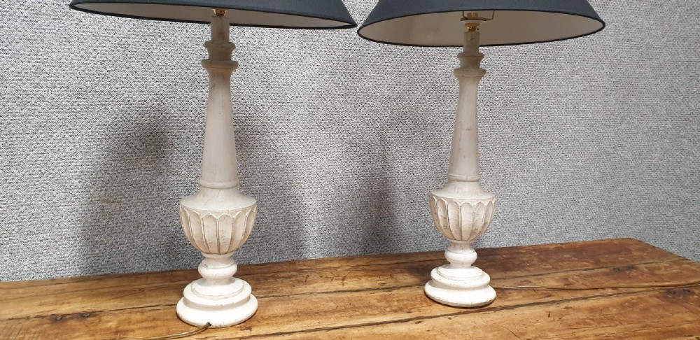 Pair Of French Painted Lamps View V