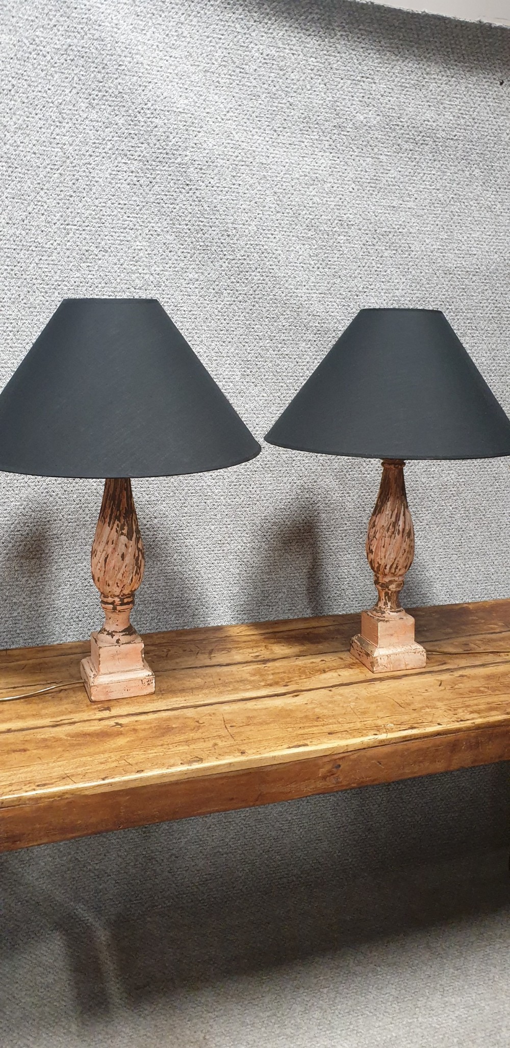 Pair French Painted Table Lamps View VI