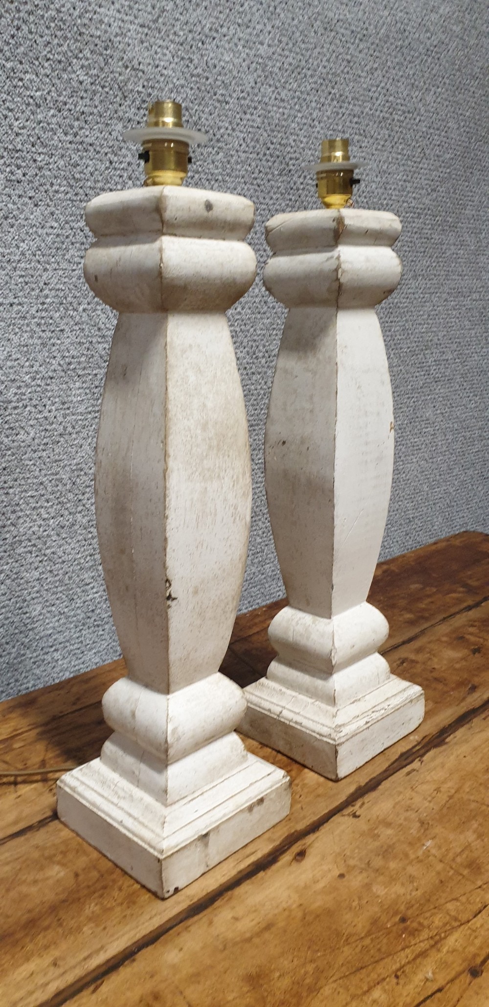 Pair French Painted Table Lamps View IV