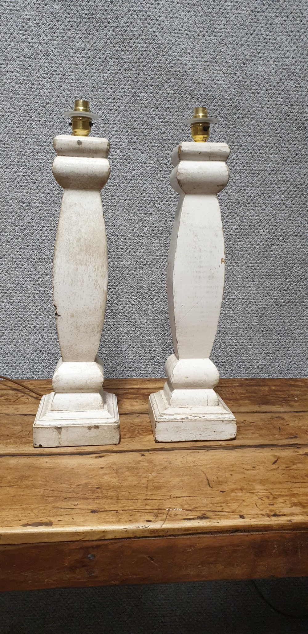 Pair French Painted Table Lamps View V