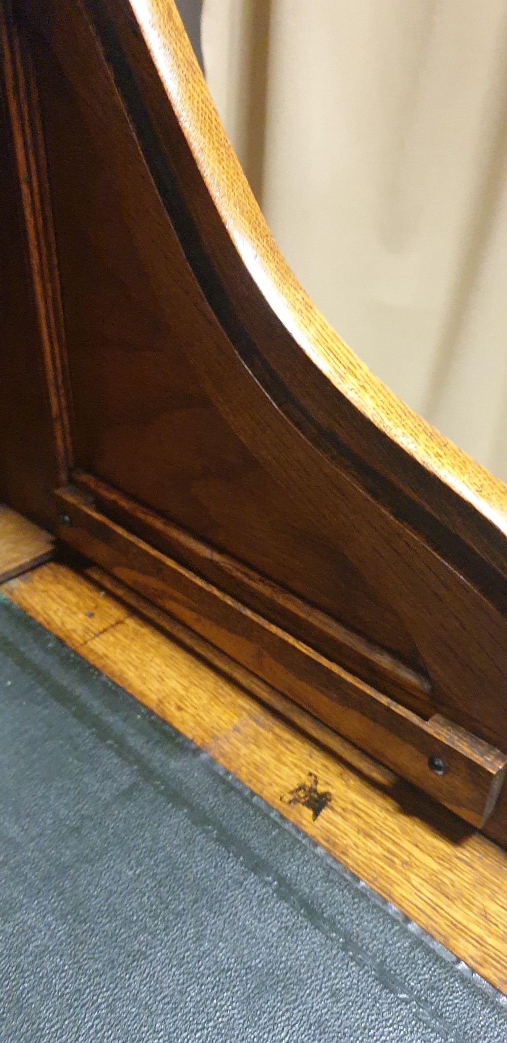 Wonderful Golden Oak Roll Top Bureau View XV