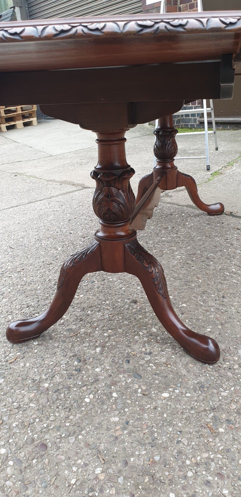 Ten Seat Burr Walnut Dining Table View VIII