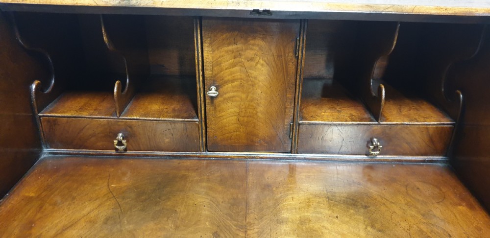 Superb Queen Anne Burr Walnut Bureau View IX