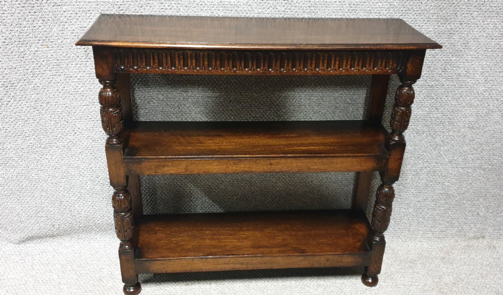 VERY NICE OAK OPEN BOOKCASE View III
