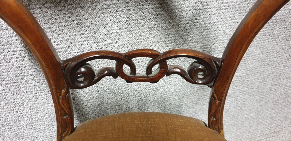 Pair Victorian Rosewood Hall Chairs View V