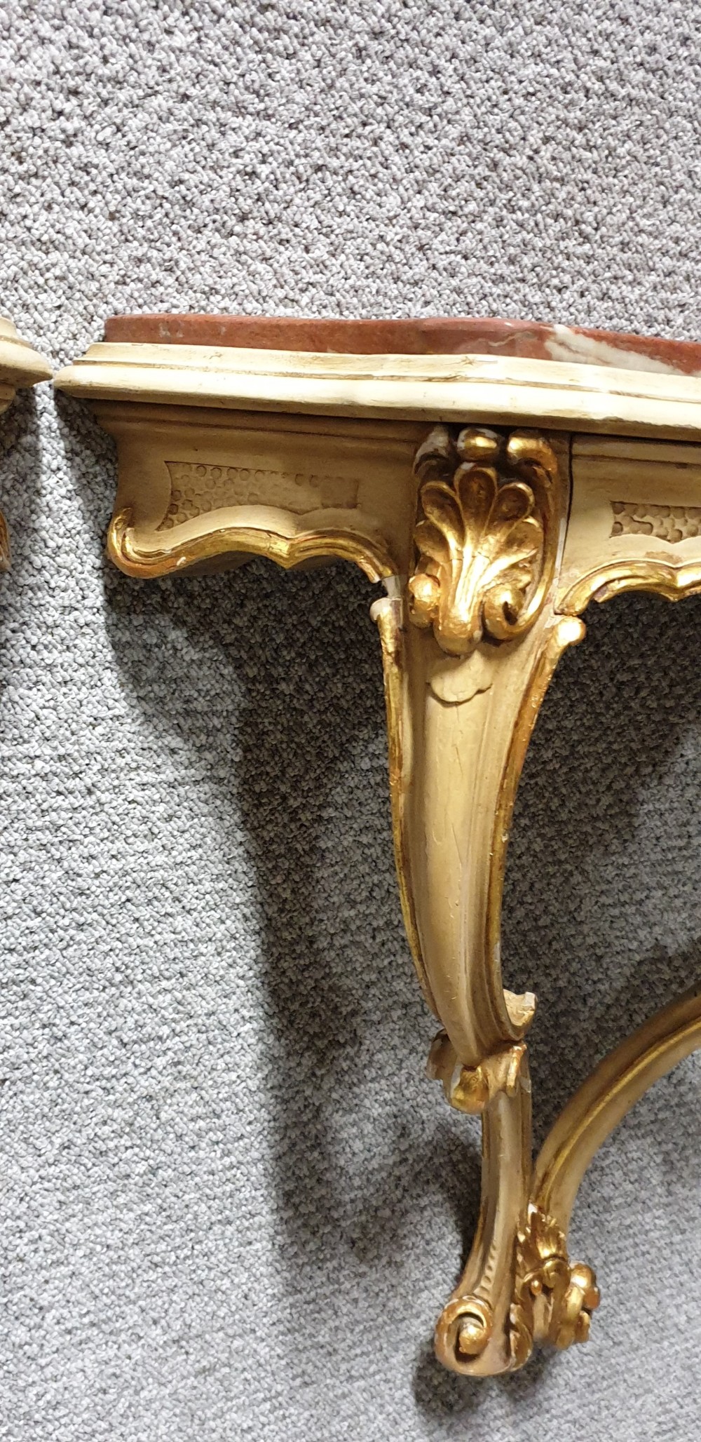 Good Pair French Parcel Gilt Console Tables View VI