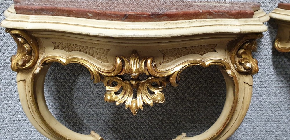 Good Pair French Parcel Gilt Console Tables View IX