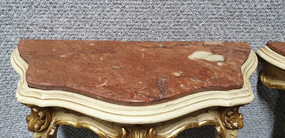 Good Pair French Parcel Gilt Console Tables View XII