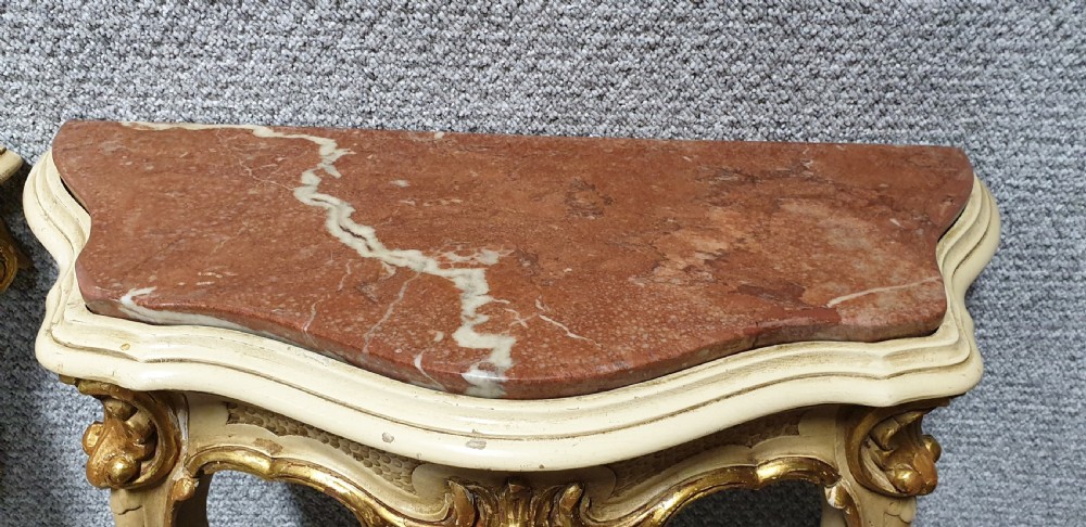 Good Pair French Parcel Gilt Console Tables View XIII
