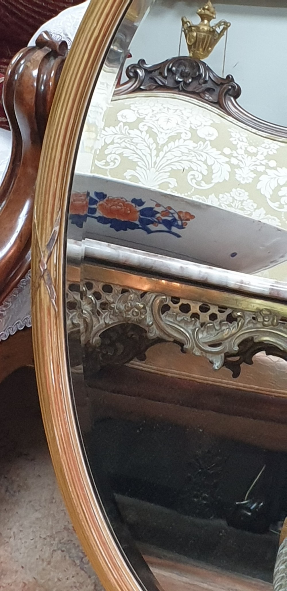 Edwardian Oval Gilt Mirror  View X