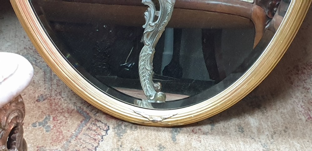 Edwardian Oval Gilt Mirror  View XI