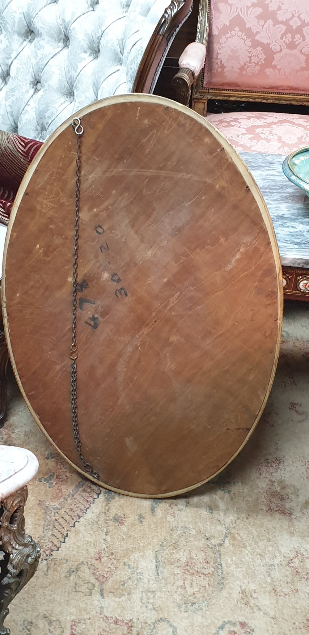 Edwardian Oval Gilt Mirror  View XII