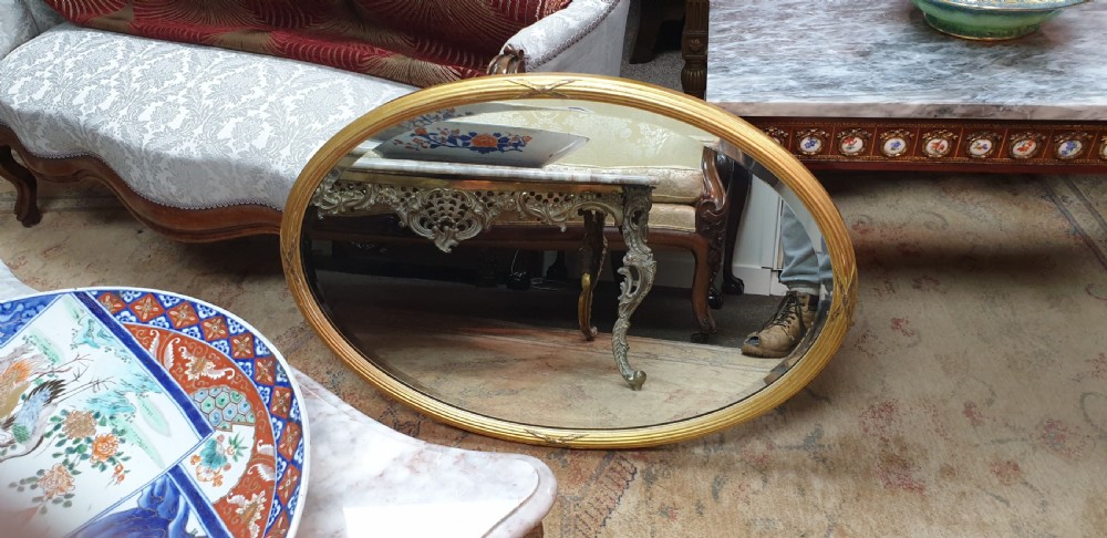Edwardian Oval Gilt Mirror  View XIII