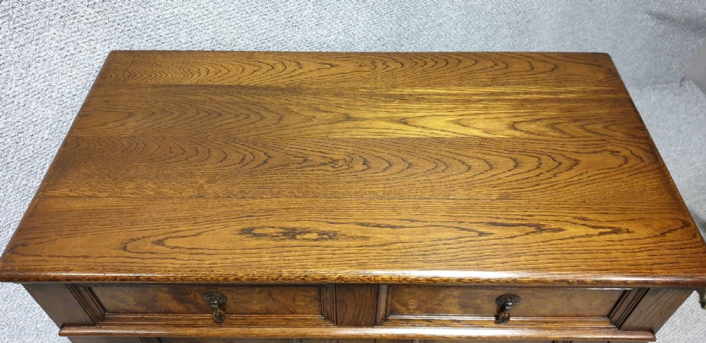 Burr Walnut and Oak Chest of Drawers View VII